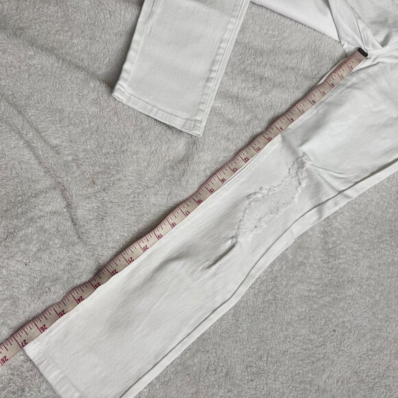 Joyfolie Clancy White Distressed Skinny Fit Jeans By Mia Joy Size 24 new - Picture 9 of 14